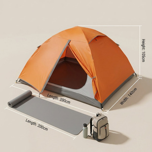 Carpa de Camping Oxford para las Cuatro Estaciones <span class=keywords><strong>Desert</strong></span>&<span class=keywords><strong>Fox</strong></span>, Ligera, para 1-3 Personas, Doble Capa, Impermeable, Portátil, con Varillas de Aluminio - Product Image 4
