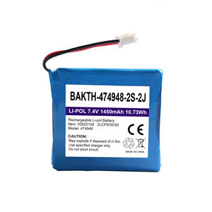 Batteria al Litio di Produzione Propria 02820126 da 7,4 Volt 1450mAh, Linea di Produzione Batterie Ricaricabili ai Polimeri di Litio da 10,73Wh - Product Image 2
