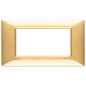 Vimar Gold Wall <b>Plate</b> 19cm x 8cm Rectangular For <b>Switches</b> - Product Image 1