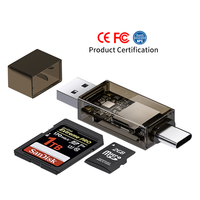 Lector de tarjetas Otg Lector de tarjetas de memoria Lector de tarjetas Escritor, lector de tarjetas usb Lector de tarjetas 4 en 1 Lector de tarjetas tipo C Lector de tarjetas Sd
