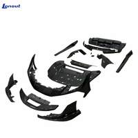 Kit de Carrocería Pequeño de Fibra de Carbono Seca para Ferrari 296, Estilo Versión SP Track Mejorada, Parachoques Delantero, Difusor Trasero, Capó del Motor