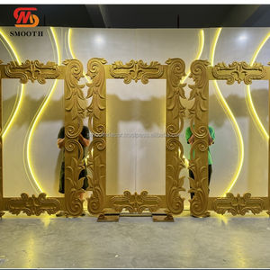 Suave lujo oro acrílico duradero moderno boda evento telón de fondo 90x210cm suministros de escenario soporte de fondo - Product Image 6