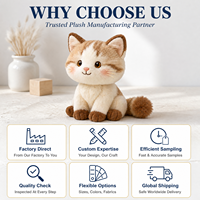 Peluches sur mesure, fabrication directe, échantillonnage rapide, peluche en coton personnalisée, jouet en peluche pour chat, pour les propriétaires de marques