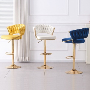 <span class=keywords><strong>Bar</strong></span> sandalyesi Nordic sayacı mobilya Metal kadife döner deri yüksek altın Modern lüks mutfak dışkı <span class=keywords><strong>Bar</strong></span> sandalyesi s için <span class=keywords><strong>Bar</strong></span> masası - Product Image 5