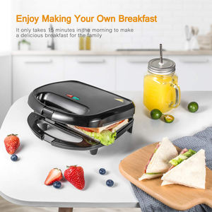 Máquina para Hacer Sándwiches Desmontable 6 en 1, Tostadora 3 en 1, Máquina para Hacer Sándwiches Antiadherente con Mango Frío al Tacto, Máquina para Hacer Waffles - Product Image 6