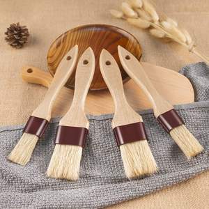 바비큐 버터 그릴 바베큐 용 요리 오일 브러쉬 바비큐 버터 그릴 바베큐 소스 바스터 베이킹 브러쉬 및 너도밤 나무 손잡이 용 패스트리 브러쉬 - Product Image 3