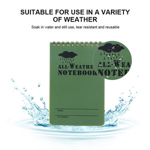 4 x6 אינץ 'אוניברסלי מחברת טקטי עבור בחוץ קמפינג pvc ספירלה מיני סגנון עמיד למים נייר ספר הערה - Product Image 4