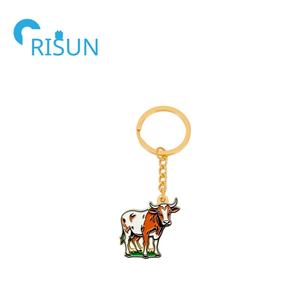 Personalizado esmalte dibujos animados Animal cinturón Galloway ordeño <span class=keywords><strong>Holstein</strong></span> vaca Llavero Longhorn <span class=keywords><strong>ganado</strong></span> Toro vaca colgante llavero - Product Image 5