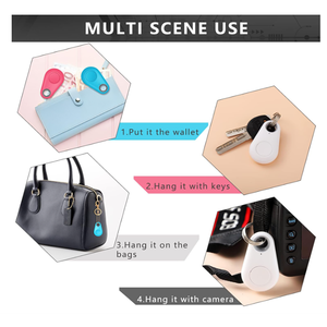 Thông minh Bluetooth Chống mất báo động mini Tracker không dây theo dõi vật nuôi GPS định vị cho chó mèo Kid xe Wallet Key cổ áo phụ kiện - Product Image 2