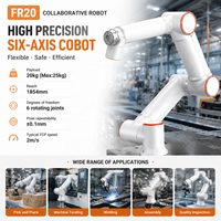 Brazo Robótico Colaborativo de 6 Ejes, Carga Útil de 20 kg, Robot Colaborativo FR20 con Motor PLC para Aplicaciones de Paletización, Pulverización, Pintura y Soldadura