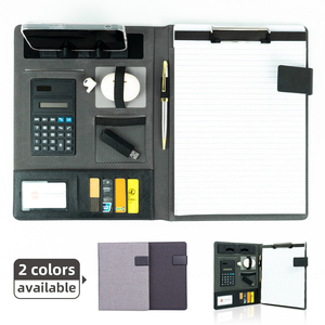 Oem Odm Custom Multifunctionele Business Pu Leather Office Blocnotes Card Slot Portfolio Bestandsmap - Product Image 3