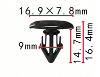 02354 Fixations à clip en plastique pour carrosserie, rivets de retenue à pousser, retenues de panneau de capot pour Toyota