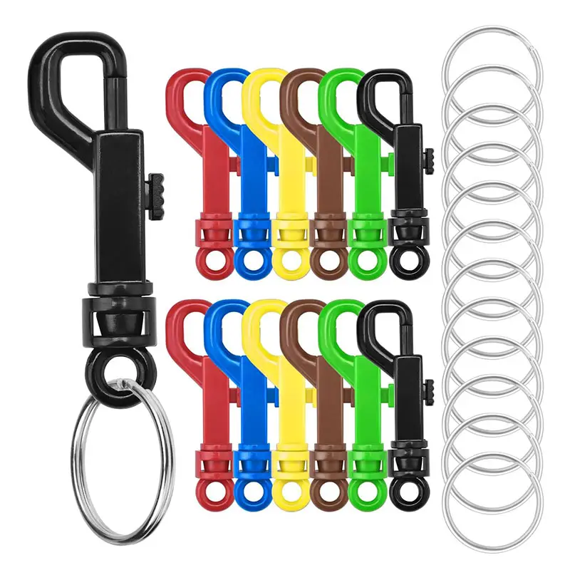 Plastic Keychain Clips Hook Paracord Lanyard Trigger Clip Car Keychains Belt Loop Keepers Hanging Purse Bag Charm Accessories