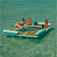 Plateforme flottante gonflable commerciale Drop Stitch pour salon aquatique, idéale pour les fêtes, OEM