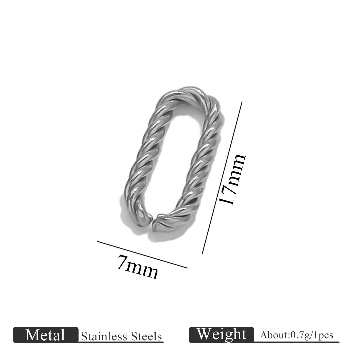 Steel silver 2.0 twist, 7.3*17