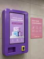 Distributeur automatique mural intelligent de collations et de boissons, 22 pouces, à écran tactile, à monnayeur, en métal, multi-SDK, pour bureaux, halls d'accueil et commerces de détail