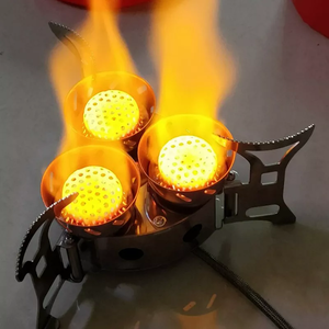 Parrillas para Barbacoa al Aire Libre y Estufas de Gas Portátiles de Alta Potencia para Acampar al Aire Libre con Quemadores de Acero Inoxidable - Product Image 4