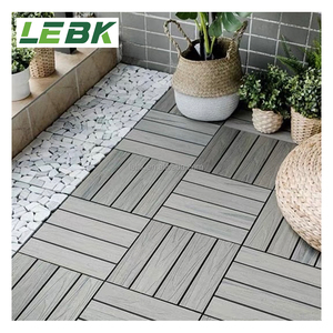 Ofertas especiales 30*30cm impermeable al aire libre sintético cubierta Exterior Patio azulejos Wpc Pavimento suelo de madera para jardín - Product Image 2