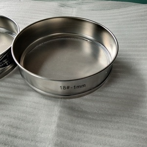 Stainless Steel SS304/SS316L Plain Weave Test Sieve 18 <b>Mesh</b> 1mm 200mm Diameter-ASTM Standard for Lab Particle Analysis - Product Image 1