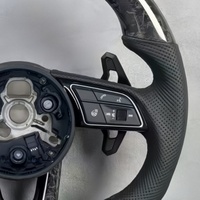 Volant de voiture en fibre de carbone forgée pour Audi A3 8V A4 A5 A6 C6 A7 C7 C8 A8 S3 S4 S5 S6 B8 B9 RS3 RS5 RS6 RS7 Q3 Q5 Q7