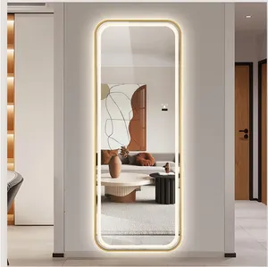 Alumínio inteligente espelho moldura para banho quarto escova ouro rosa ouro prata preto