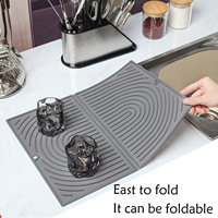 Vente chaude de haute qualité résistant à la chaleur antidérapant Silicone évier tapis cuisinière haut protecteur comptoir couverture cuisine Table tapis et tampons