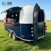 Camion de restauration rapide en acier inoxydable certifié VIN, chariot mobile pour hot-dogs, pizzas et café