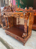 Temple en bois fait à la main de qualité à l'exportation pour la décoration de la maison et du bureau disponible à un prix abordable depuis l'Inde