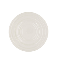 Plato Plano UHINA de 24 cm, Vajilla de Cerámica Blanca