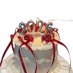 Honey And Sweetness 2026 New Year <b>Candle</b> Cake Decoration Acrylic Cake Plugin For Holiday Celebration - Product Image 5