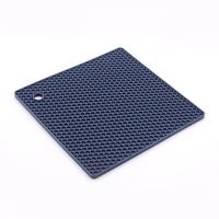 Tapis de table à manger carré en silicone résistant à la chaleur, support de casserole, tapis de dessous de plat en silicone