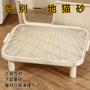 Tapis anti-éclaboussures pour litière de chat, tapis de contrôle de la litière à double couche, pédale, bac à litière pour chat, tapis anti-déversement de litière - Product Image 3