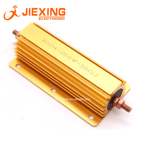 Résistance blindée et à ailettes personnalisée RX24 200W 30R 30 Ohms <span class=keywords><strong>30OHM</strong></span> 30RJ, boîtier en aluminium doré, résistances haute puissance - Product Image 3