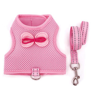 ชุดสายจูงสัตว์เลี้ยงแบบสะท้อนแสงสำหรับหนูตะเภา ลูกแมว ฟรีตต์ ชุดสายจูงและสายรัดสำหรับกระต่าย สายรัดอกกระต่ายแบบตาข่ายระบายอากาศพร้อมหัวเข็มขัดนิรภัย - Product Image 2