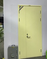 Portes coupe-feu commerciales multifonctionnelles en acier de haute qualité, à battants, avec isolation thermique