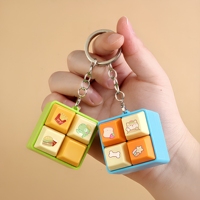 Porte-clés LED lumineux en forme de touche de clavier, jouet anti-stress sonore, mignon Kawaii, vente en gros, personnalisable OEM ODM