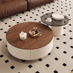 Moderno e avanzato tavolo da caffè in <span class=keywords><strong>rovere</strong></span> solido creativo semplice stile antico medio per la casa soggiorno luce combinazione <span class=keywords><strong>di</strong></span> lusso - Product Image 2