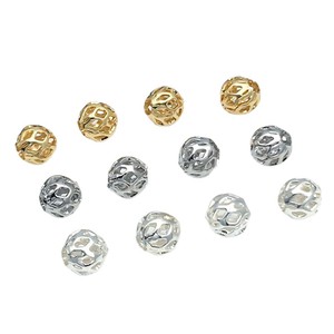 Copper Plated Gold Silver Hollow <b>Ball</b> Spacer Bead For DIY Jewelry Bracelet Accessory 8mm <b>Sphere</b> Design - Product Image 5