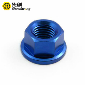 Tuercas de brida hexagonal de aleación de titanio T4 para motocicleta, accesorios para bicicleta, <span class=keywords><strong>freno</strong></span> de bicicleta, Grado 5 - Product Image 1