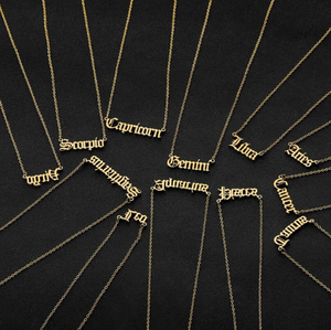 Collar con Signo del Zodiaco al por Mayor, Colgante con Letra en Inglés, Joyería de Moda, Regalo de Cumpleaños para Mujer - Product Image 4