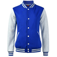 Kustom pria baru desain Logo Embossing dasar Varsity Letterman musim gugur musim dingin jaket Streetwear