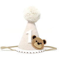Chapeau de fête pour enfants, anniversaire, boule de poils, licorne, crème glacée, course, lion, biscuit, marguerite, fleur, ramadan, remise de diplôme, 1er, 2e anniversaire