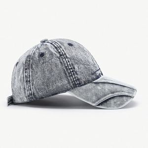 Casquette de baseball en jean unie personnalisable JH unisexe, tendance et cool, effet vieilli, 100 % coton, 6 panneaux, ajustable, toutes saisons, pour adultes - Product Image 2
