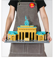 Ensemble de blocs de construction Global Landmark, kit de modèle architectural 3D sophistiqué pour affichage professionnel sur bureau