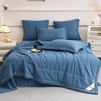 Ensemble de couette de literie de luxe 100% en fibre de polyester doux et respectueux de la peau