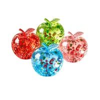 Jouet Squishy Pomme Rouge de Noël en TPR, Unisexe, 14 ans et plus, Moulable, à Rebond Lent, Anti-Stress, Fidget
