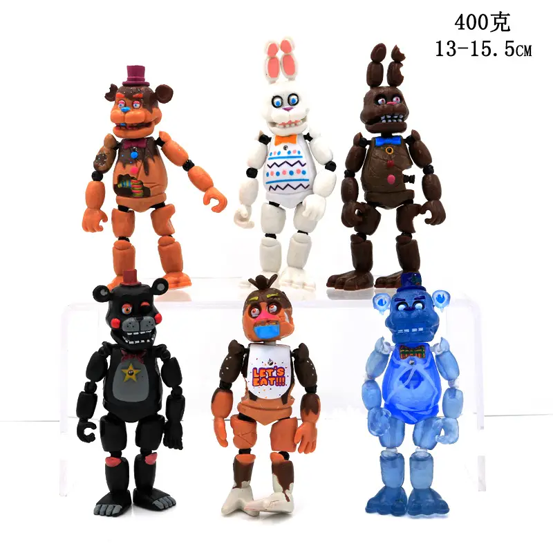 9 different styles 6pcs/set Five Nights at Freddys Action Figure Toys Golden Freddy Balloon boy Collection Vinyl Game Model Toys