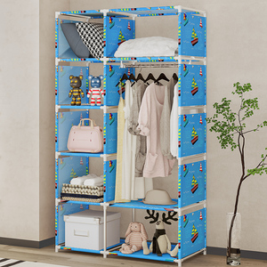 Armario de Tela Simple <span class=keywords><strong>para</strong></span> Dormitorio, Perchero Portátil, Armario Multiusos, Organizador de <span class=keywords><strong>Ropa</strong></span> - Product Image 5