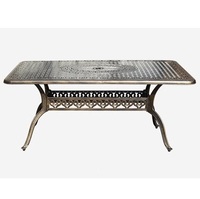Ensemble de meubles de jardin en aluminium moulé pour extérieur, table et chaises, idéal pour villa, toit, terrasse, jardin, résistant à l'eau