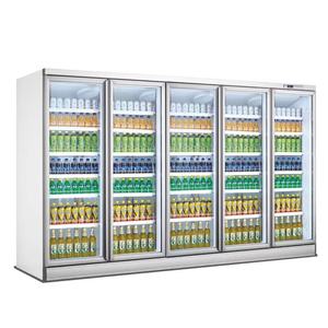 Thương mại <span class=keywords><strong>4</strong></span> cửa kính tủ lạnh làm mát đồ uống trưng bày trưng bày cho siêu thị đồ uống Thiết bị làm lạnh - Product Image 2